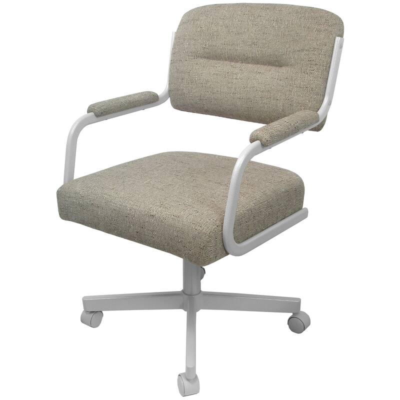 Swivel Kitchen Dining Caster Chair with Wheels - M-110 - N/A - Hemsath Driftwood - White