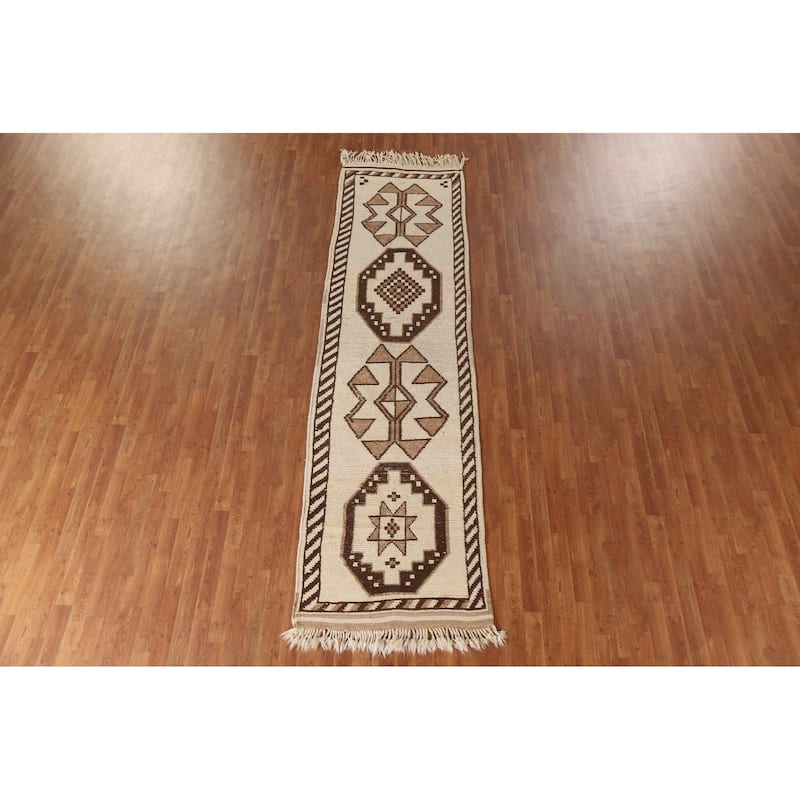Anatolian Turkish Runner Rug Handmade Hallway Wool Carpet - 3'1"x 11'2"