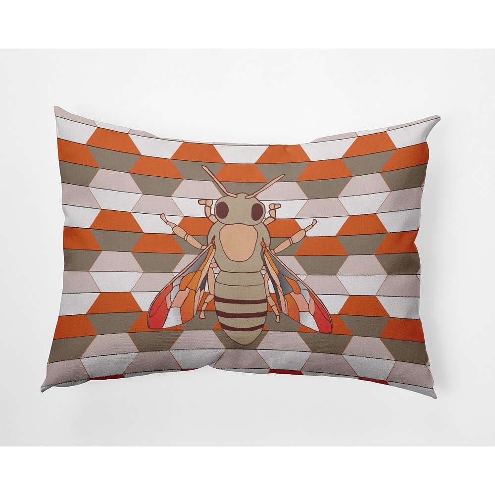 Bee and Comb Indoor/Outdoor Throw Pillow