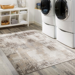 Livabliss Maish Machine Washable Rustic Abstract Area Rug