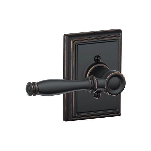 Schlage F170-BIR-ADD Birmingham Non-Turning One-Sided Dummy Door Lever with Decorative Addison Trim