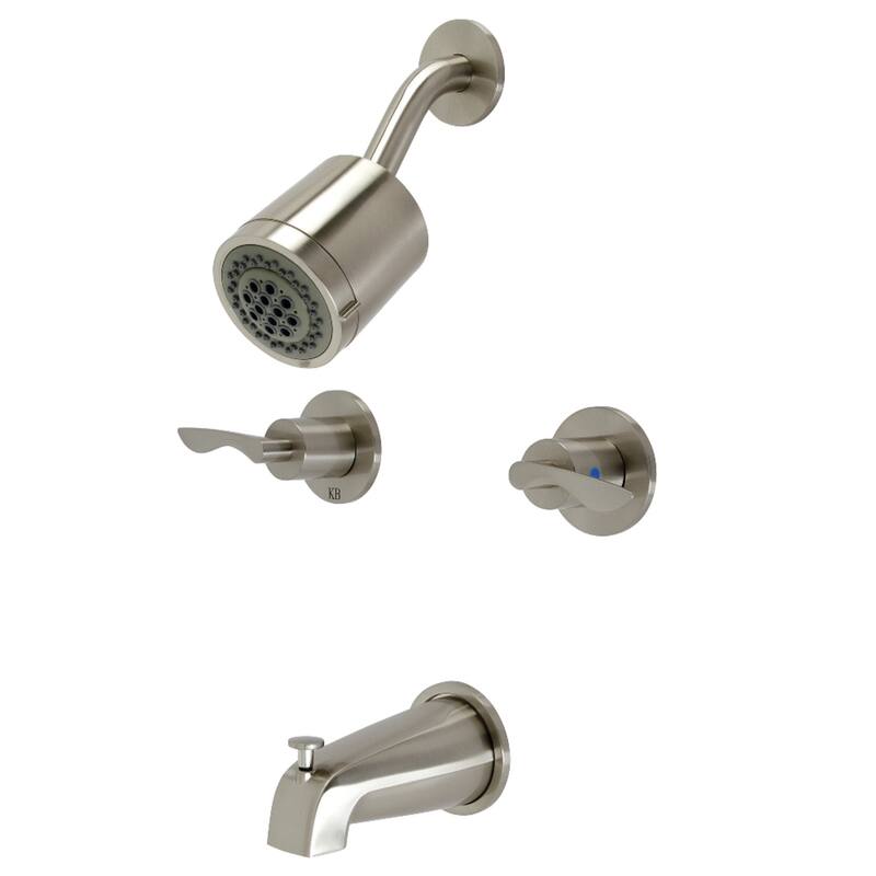 Kingston Brass Serena Two-Handle Tub and Shower Faucet - Brushed Nickel