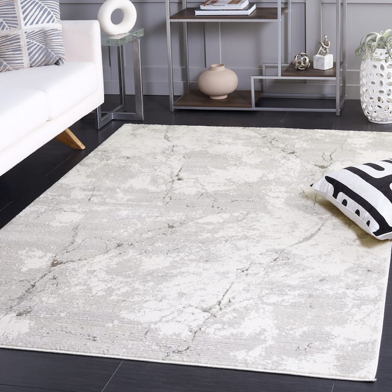 SAFAVIEH Hanna Melisa Contemporary Rug - 5'3" x 7'6" - Grey/Ivory