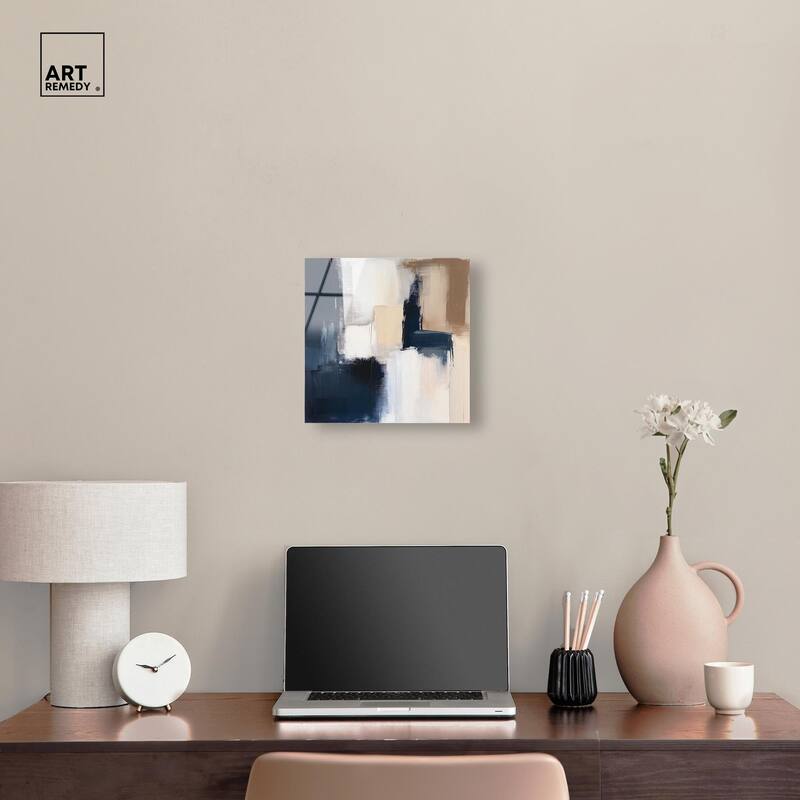 Blue Mood Depth I Acrylic by Art Remedy, Ready to Hang