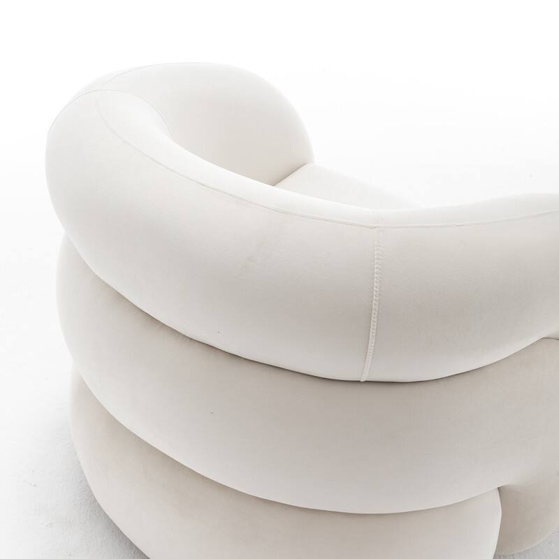 SEYNAR Modern Glam Velvet 360 Degree Swivel Accent Armchair with Tufted Back Set of 2