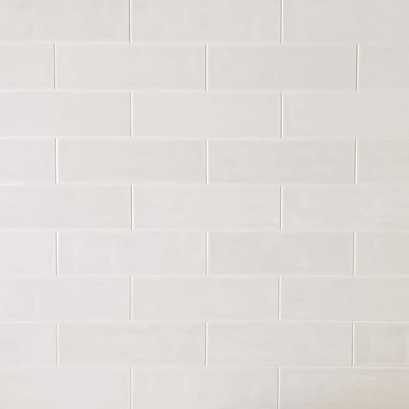 Cruz Bay Studio BE3 Bedouin - 4" x 12" Brick Wall Tile - Glossy Visual - Off-White Gloss