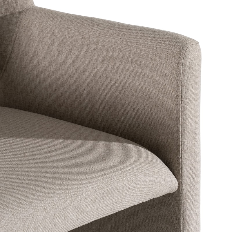 Modrest Lasara Modern Beige Fabric Dining Chair