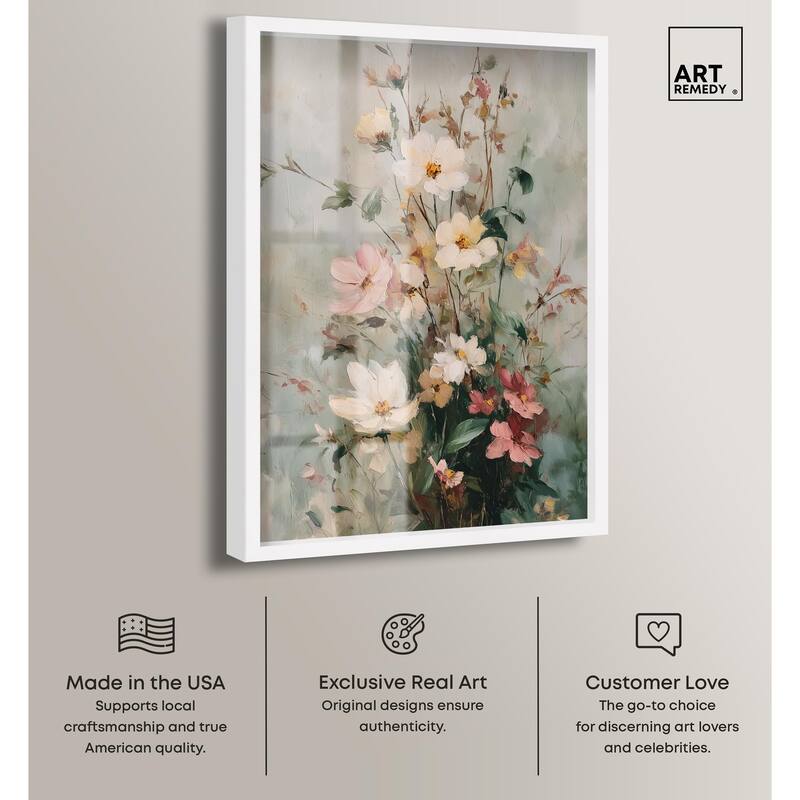 Vintage White Whispers Shadowbox by Art Remedy