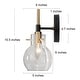 preview thumbnail 16 of 18, Modern Farmhouse 1-Light Black Gold Wall Sconce Light Fixture with Glass Shade
