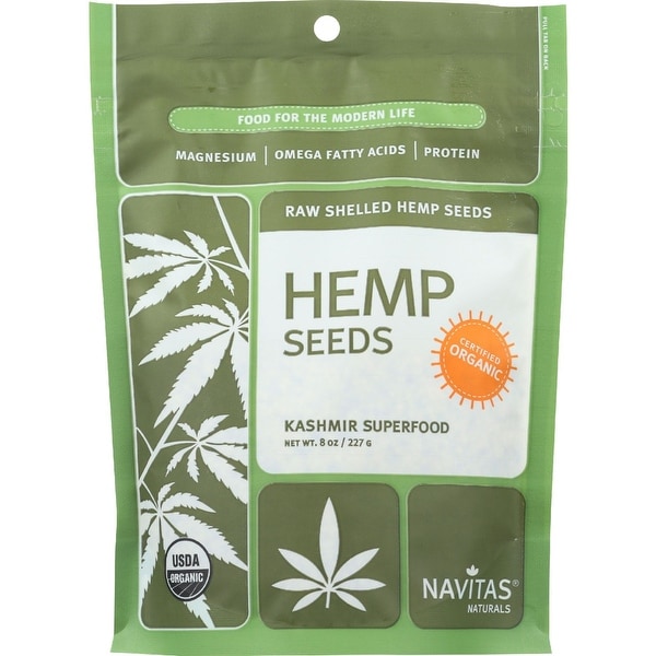 Navitas Naturals Hemp Seeds - Organic - ShelLED - 8 oz - case of 12