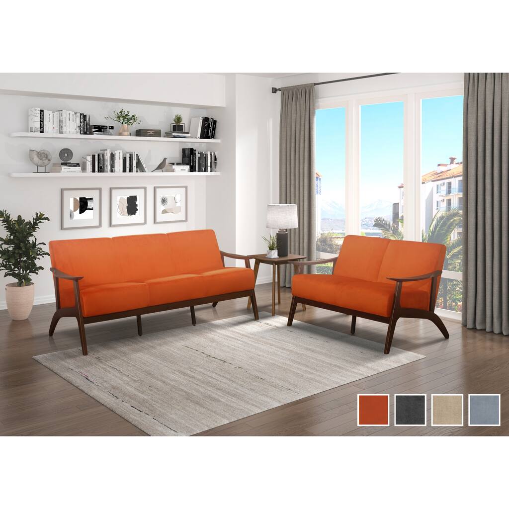 Freemont & Park Parlier 2-Piece Velvet Sofa Set