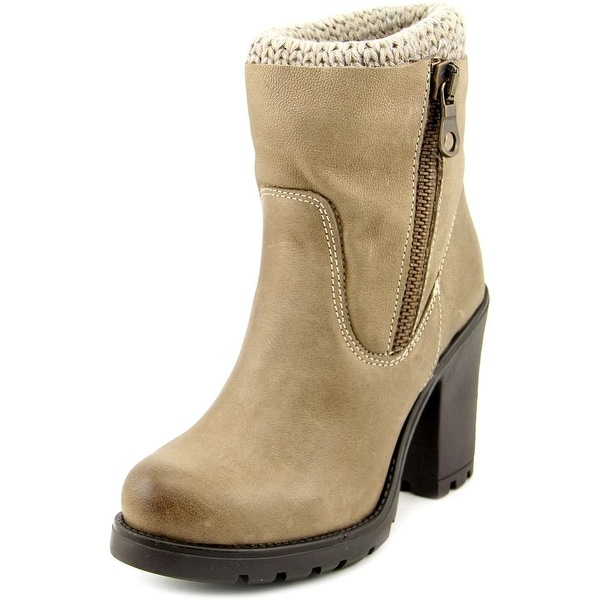 Steve Madden Sweaterr Round Toe Leather Ankle Boot