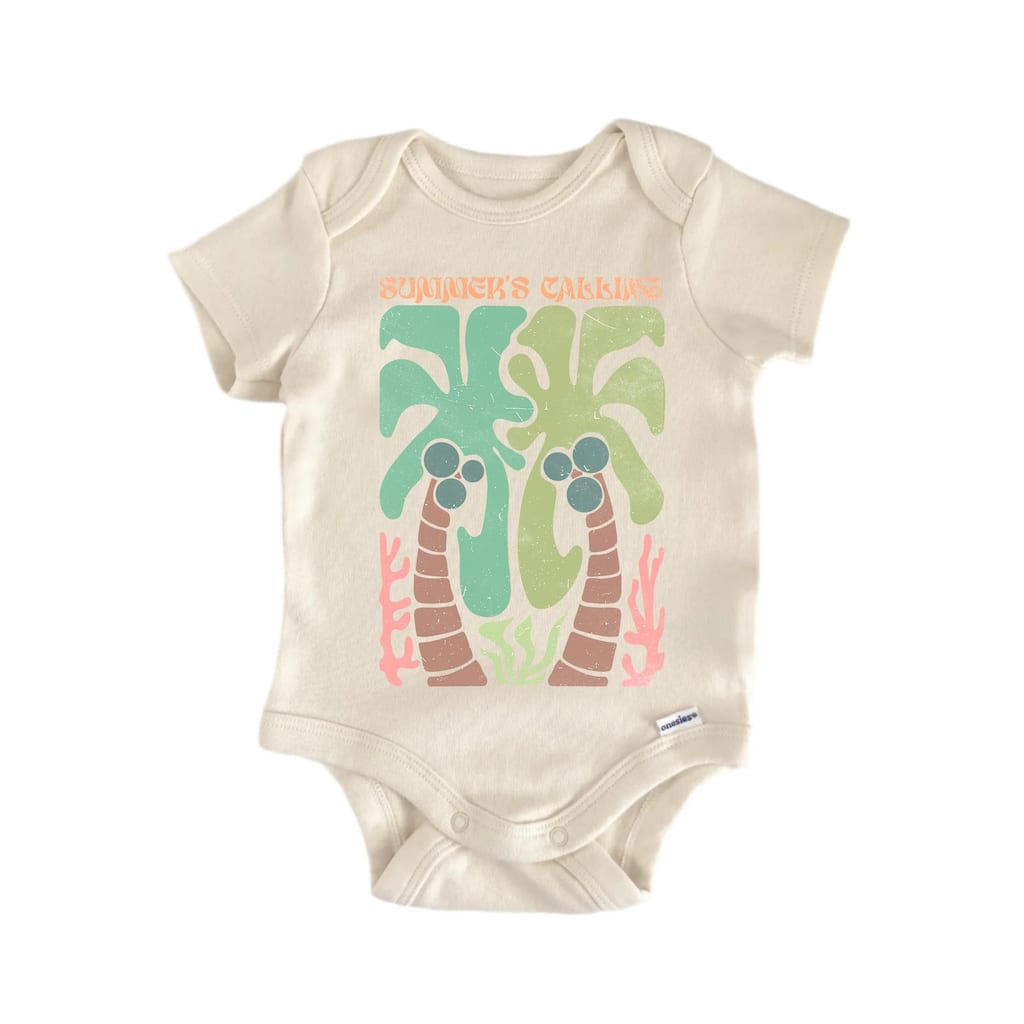 Summer's Calling Boho Beach - Baby Boy Girl Clothes Infant Bodysuit Funny Cute Newborn