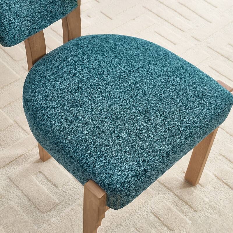 2PCS Wooden Fabric Dining Chair