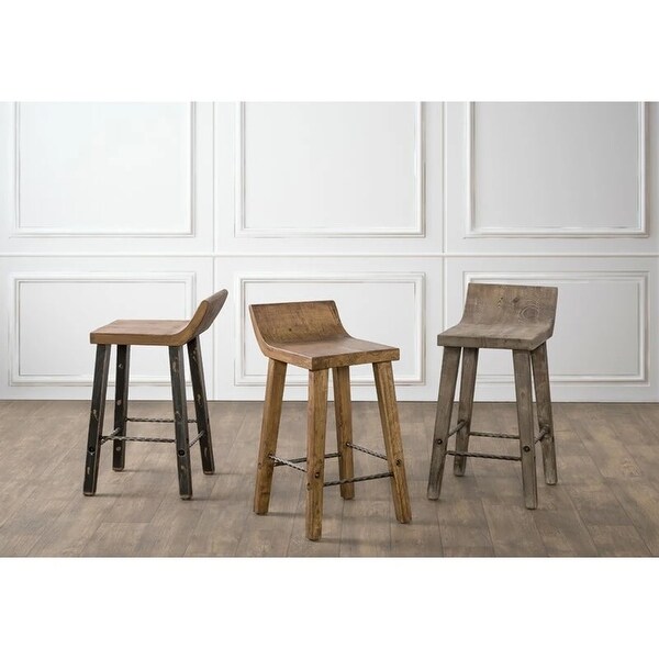 Solid oak shop counter stools