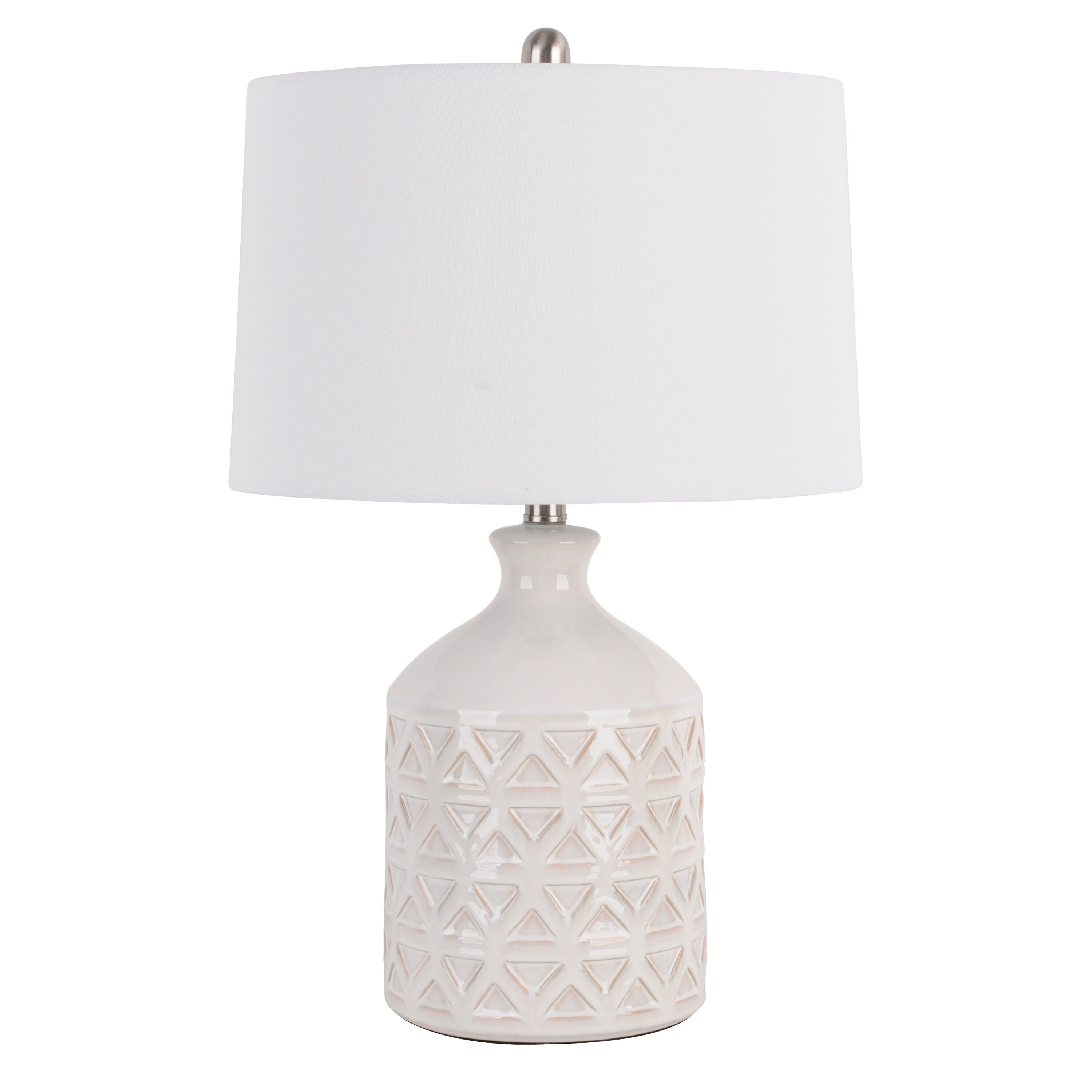 geometric ceramic table lamp