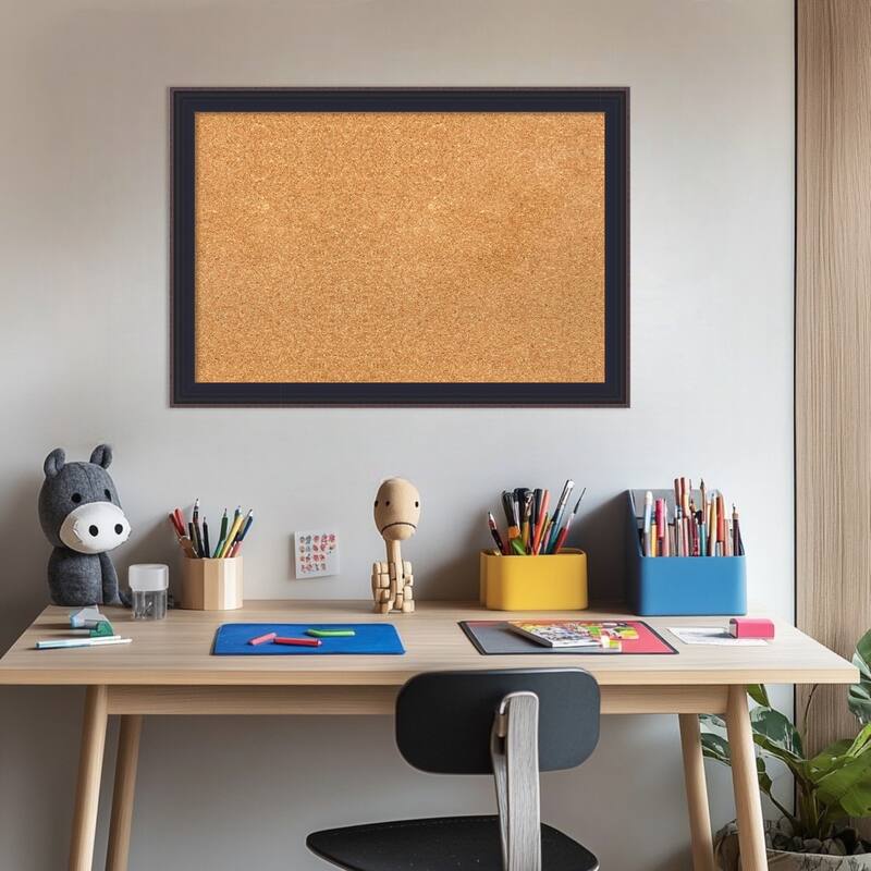 Havana Black Bronze Framed Cork Board - Bulletin Board, Organization Board, Pin Board