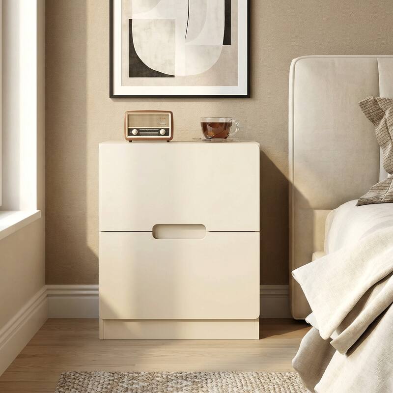 Handless Nightstand with 2 Drawers