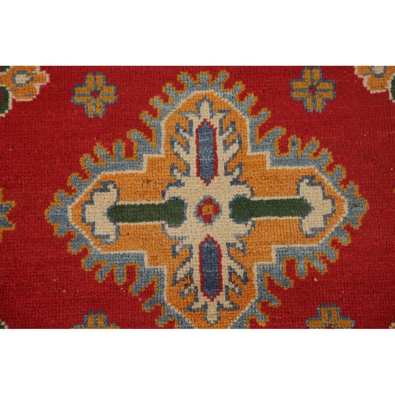 Geometric Kazak Oriental Area Rug Handmade Dining Room Wool Carpet - 8'1" x 10'3"
