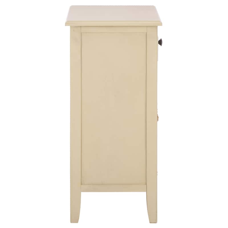 SAFAVIEH Helma Distressed Black Drawer Storage Side Table - 15" x 11.8" x 27.6" - 15"W x 12"D x 26"H