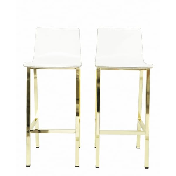 acrylic and gold bar stools set of 2