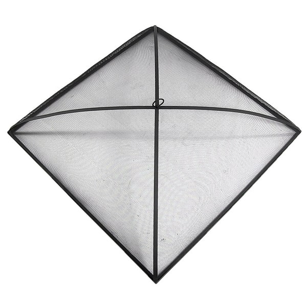 Shop Sunnydaze Square Fire Pit Spark Screen Black Steel Mesh Cover