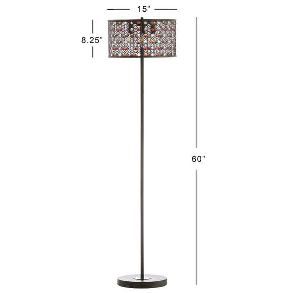 SAFAVIEH Collection Inspired by Disney's Live Action Film Aladdin-Mosiac 60" LED Floor Lamp - 15" x 15" x 59.7"