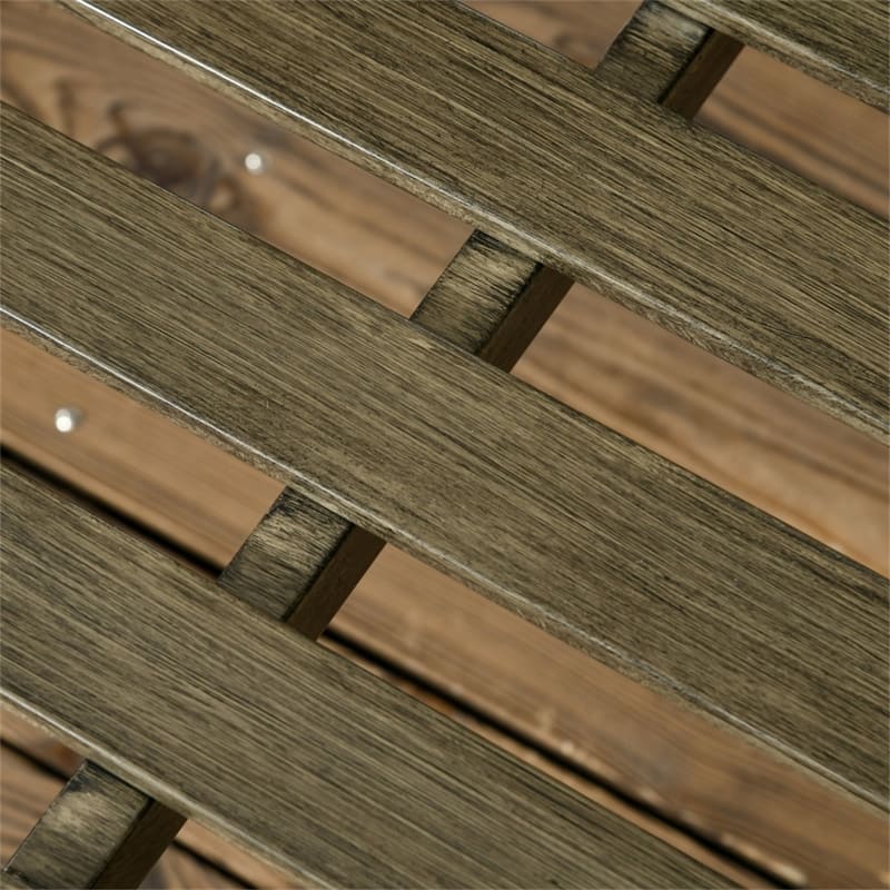 Steel Outdoor Bench for Patio Garden with Slatted Seat - 50" W x 23.5" D x 33" H