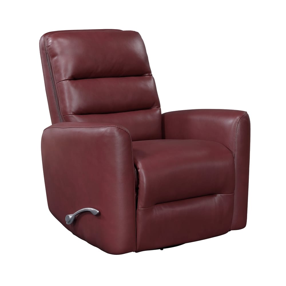 Fremont & Park Preston 35" Faux Leather Swivel Glider Recliner - 360-Degree Swivel
