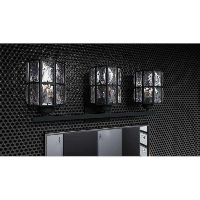 Quoizel Gibson Matte Black 3-light Bath Light