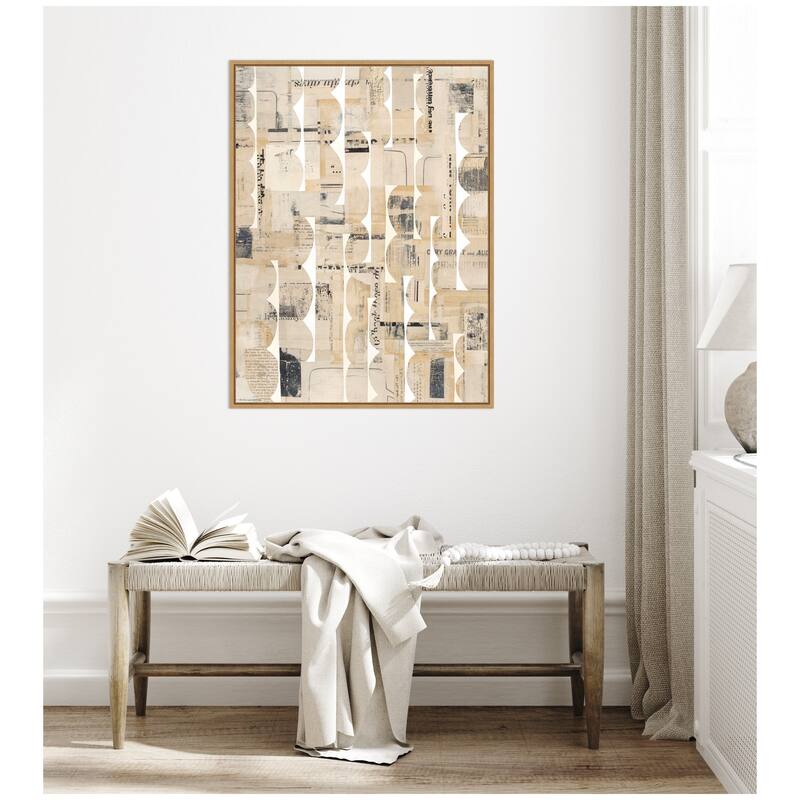 Kate and Laurel Revolved Half Moon FC by Felicia Dadak Framed Canvas Wall Art Print