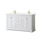 Option White / White Cultured Marble Top / Brushed Gold