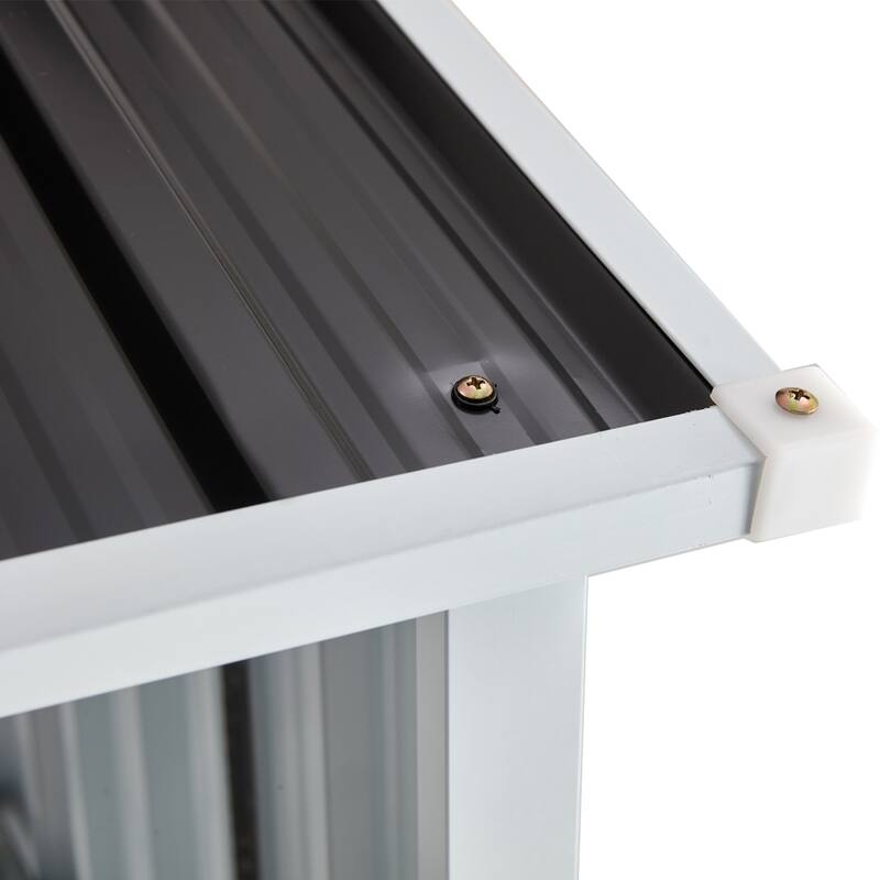 Log Storage Shed Log Holder With Roof Galvanized Steel Firewood Rack - 1