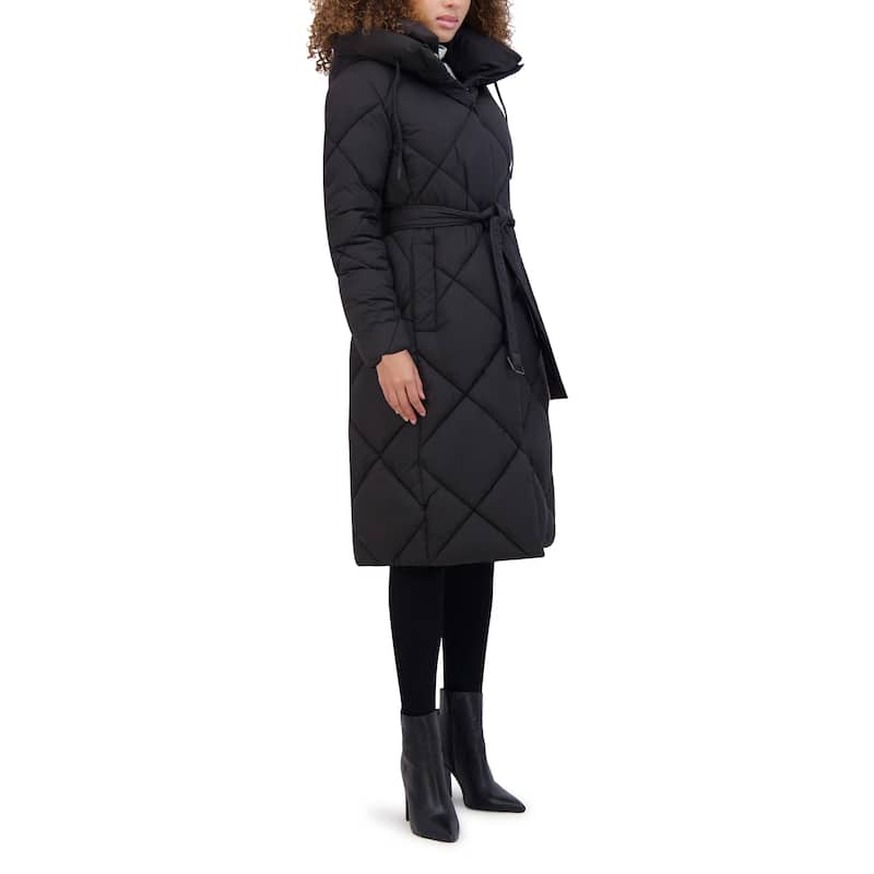 Kenneth Cole Women's Quilted Long Puffer Coat
