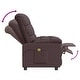 preview thumbnail 7 of 8, vidaXL Massage Chair Dark Brown Fabric - 29.1" x 39" x 40.2"