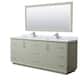 Option Light Green, Nickel Trim, Carrara Marble Top