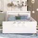 preview thumbnail 18 of 27, Upholstered Bed Platform Bed Faux Leather Bed Frame with Storage Headboard and Guardrail Wood Slat Support Low Profile Bed
