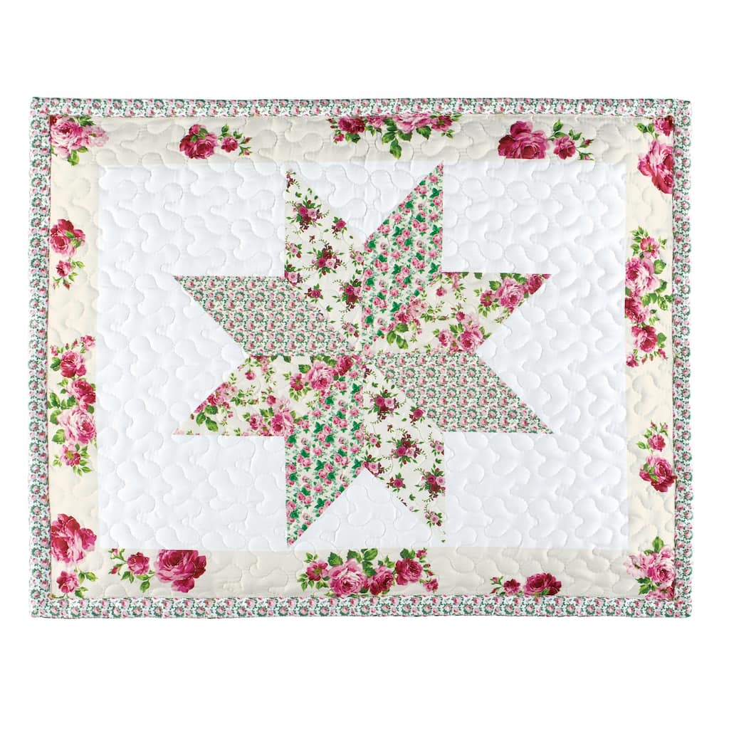 Ellie Rose Design Star Pattern Vermicelli Stitching Pillow Sham