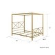preview thumbnail 11 of 12, Avenue Green Rosemarie Goldtone Metal Canopy Bed