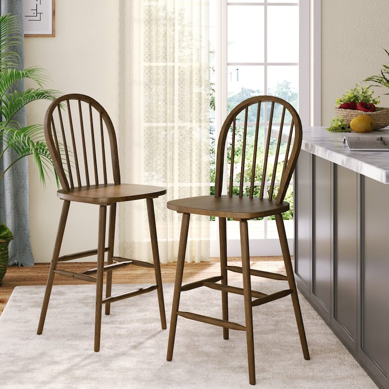 Christopher Knight Home- Clarke Wood Counter Stool Set of 2