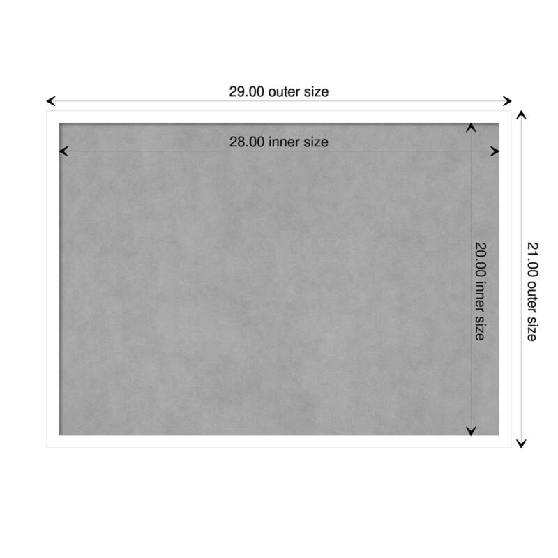 Amanti Art Svelte White Framed Magnetic Board - Board Size 28x20