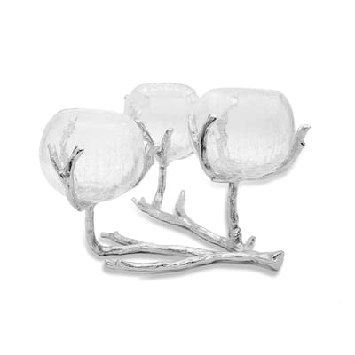 Silver 3 Branch Centerpiece