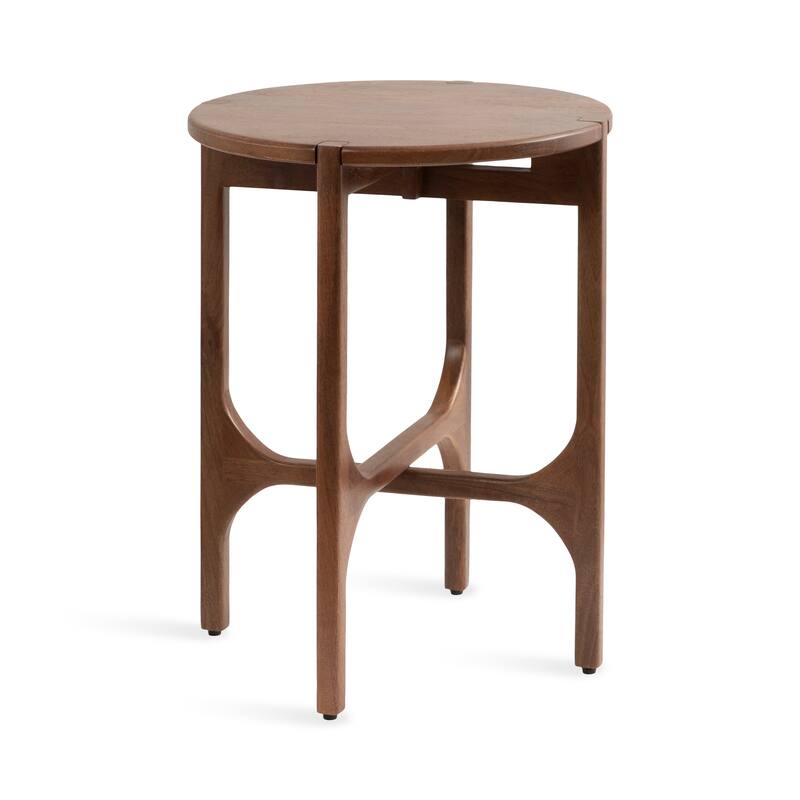 Kate and Laurel Kroscove Wood Side Table - 18x18x24 - Walnut Brown