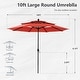 preview thumbnail 11 of 22, MAISON ARTS 10ft 3 Tiers Patio Outdoor Umbrella Matched with most Patio Table with Ventilation Auto-tilt and Crank Lift