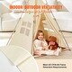 preview thumbnail 9 of 10, Beige Peach Skin Kids Teepee Tent with Mat, Pop-Up Playhouse for Ages 1 to 5 - 50.4” D x 49.2” W x 68.9” H