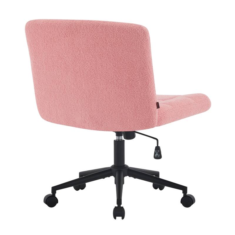 Home Office Desk Chair Armless Office Desk Chair with Cashmere Lumbar Support Adjustable Height, for Home Office Study Room