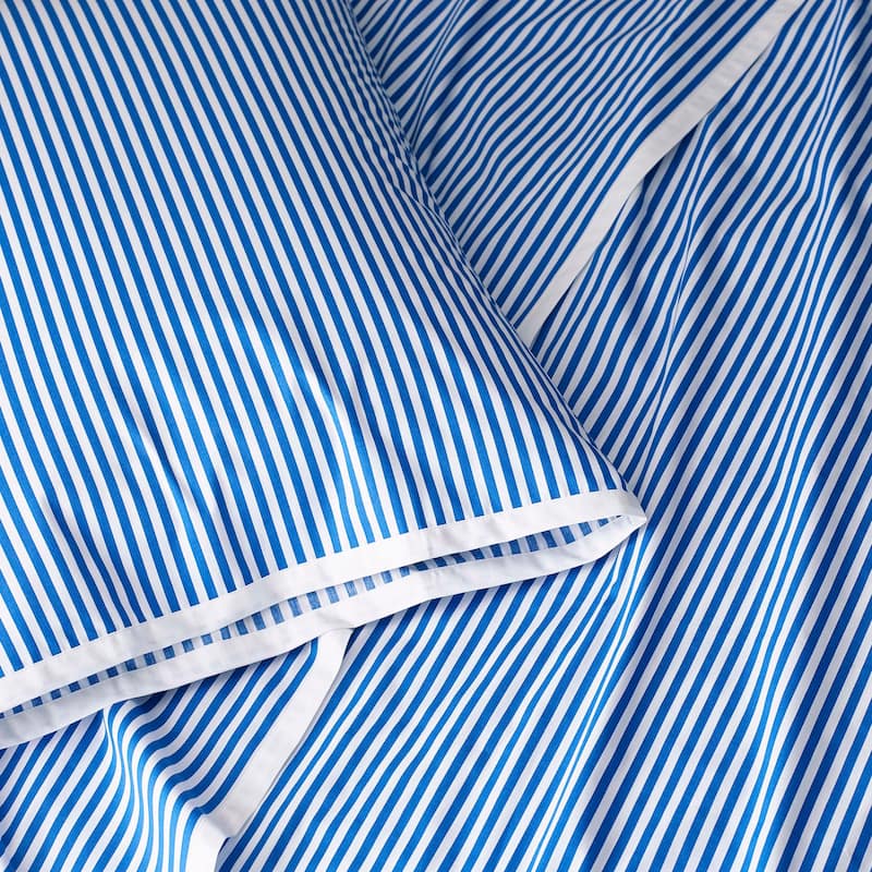 Martex Clean AF Pinstripe Sheet Set with SILVERbac Antimicrobial Technology