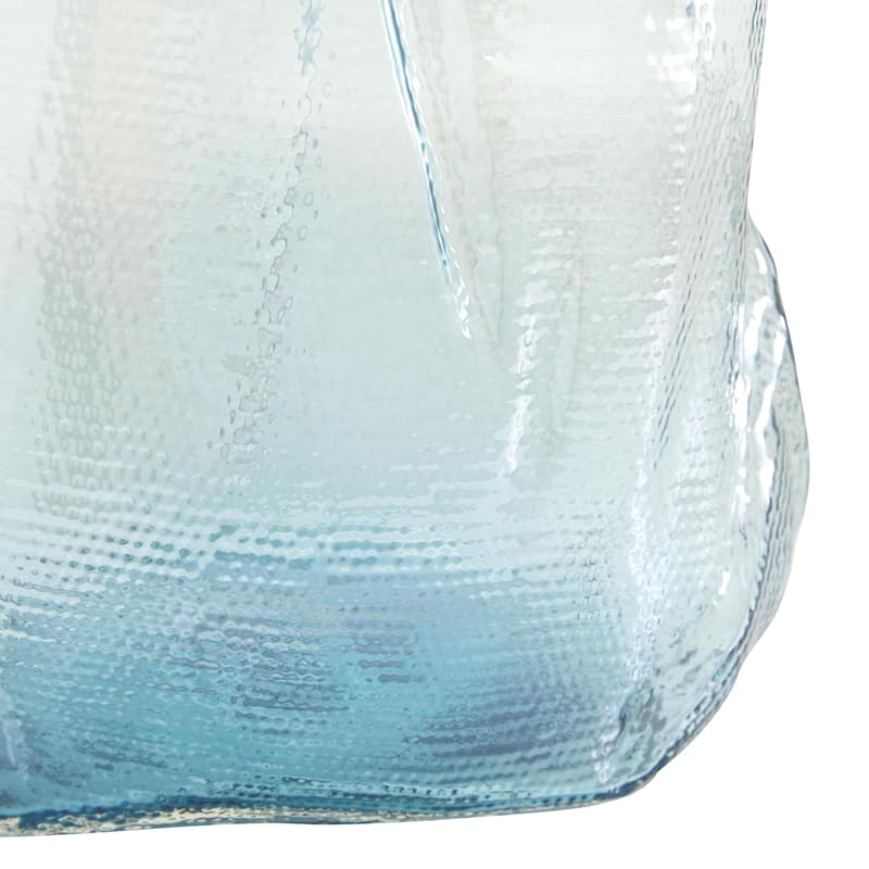 Glass Handmade Blown Decorative Vase - Blue - Roche River Decor
