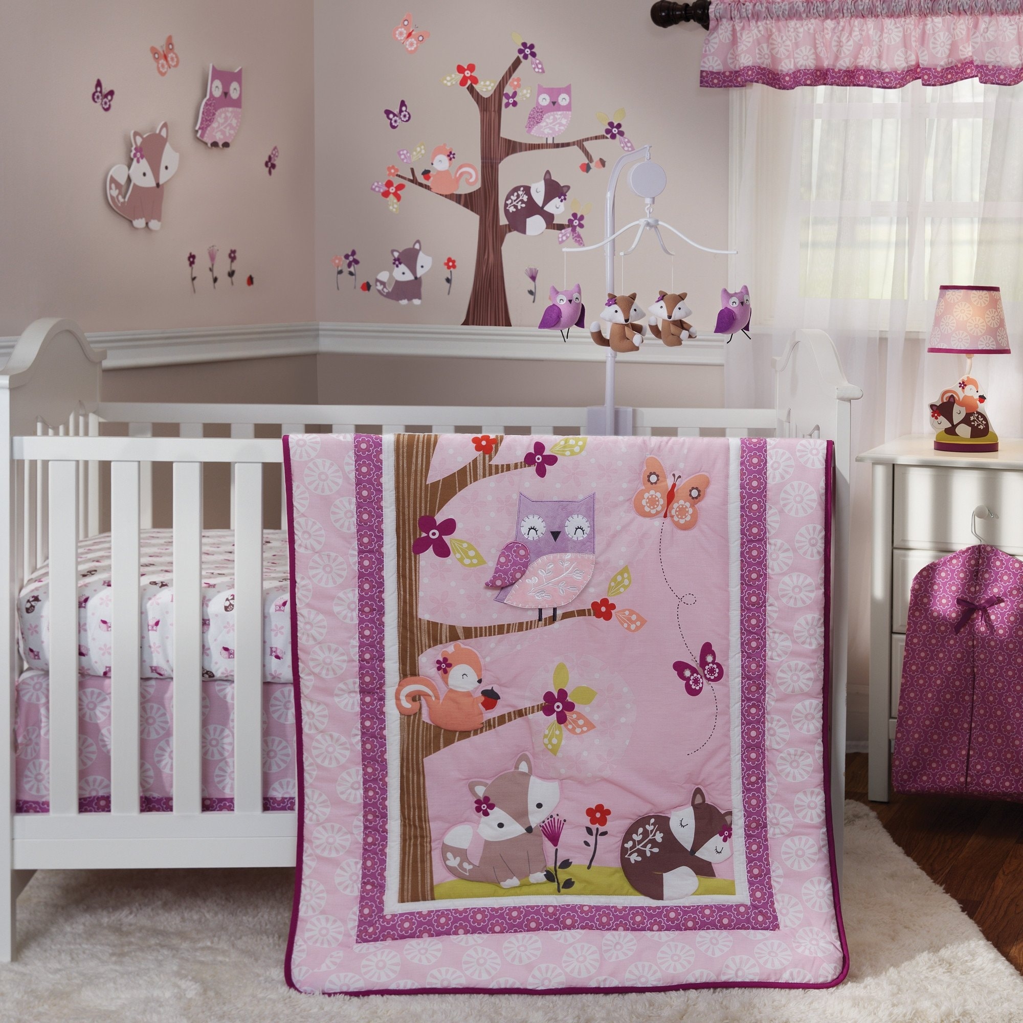 woodland animals nursery bedding