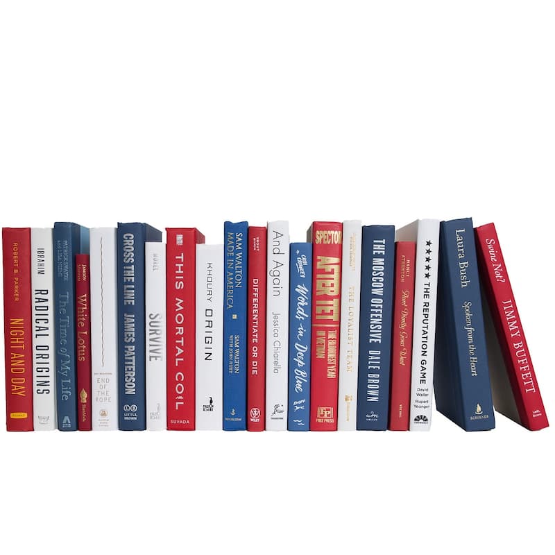 Books Red Decorative Accessories: Americana Color By The Foot